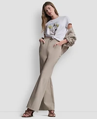 Dkny Women's Central Park Conversational Print Crewneck Short-Sleeve T-Shirt