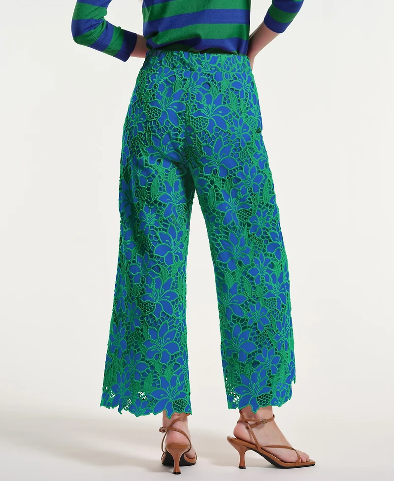 Isaac Mizrahi Women's High-Rise Straight Leg Pants