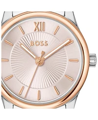 Hugo Boss Women's Graceful Mina Quartz Two Tone Stainless Steel Watch, 25mm