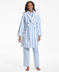 Lands' End Women's Soft Terry Long Sleeve Knee Length Robe