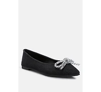 Ellerby embellished bow detail ballet flats