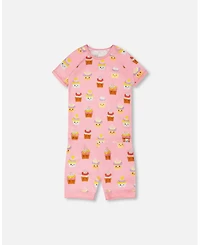 Deux par Baby Girls Cotton Two-Piece Pajama Set, Cupcake Print