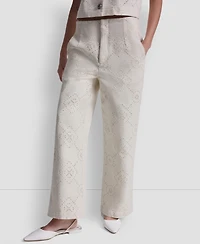 Dkny Jeans Women's High Rise Wide Leg Pants