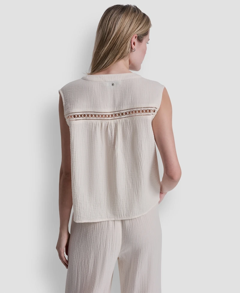Dkny Jeans Women's V-Neck Sleeveless Top