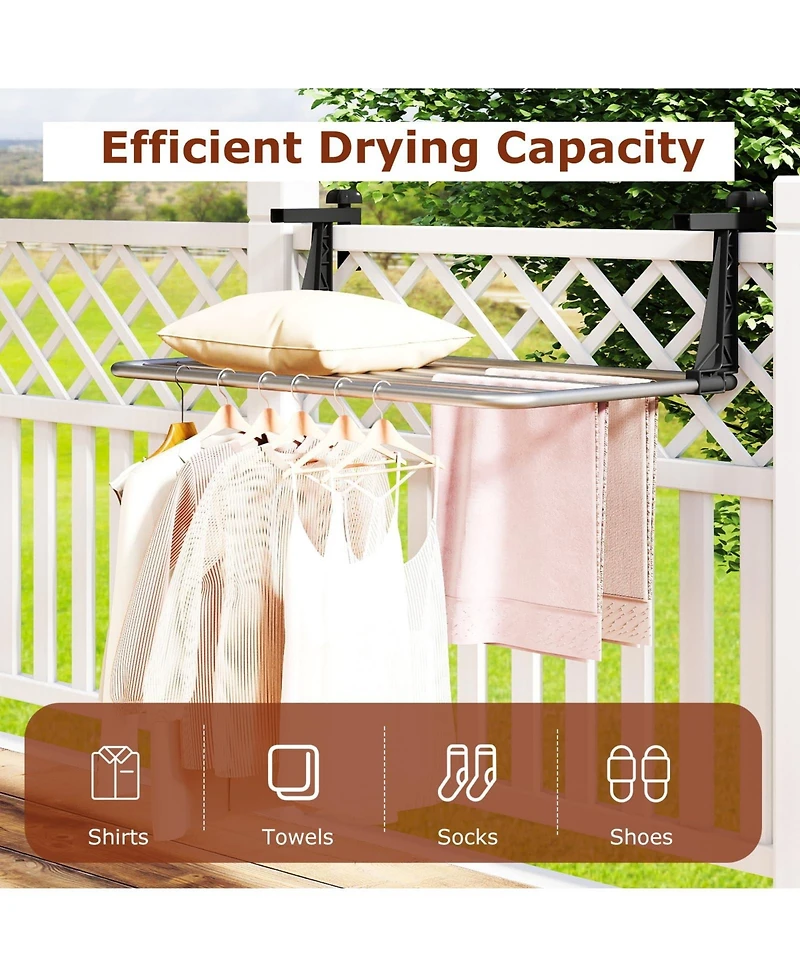 Ecooso Portable Aluminum Clothes and Towel Drying Rack, Folding Stand