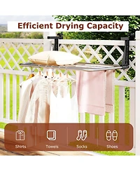 Ecooso Portable Aluminum Clothes and Towel Drying Rack, Folding Stand
