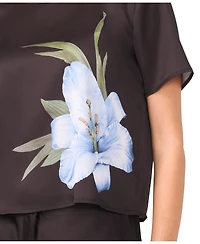 Vince Camuto Women's Short-Sleeve Crew Neck Blouse