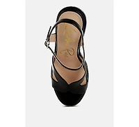 Regina Rhinestones Embellished Wedge Sandals