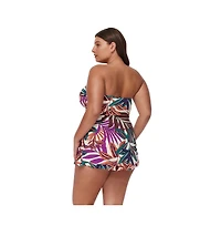 Profile by Gottex Women's Plantopia Bandeau Swimdress