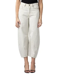 Blank Nyc Women's Rail Road Striped Barrell Pants