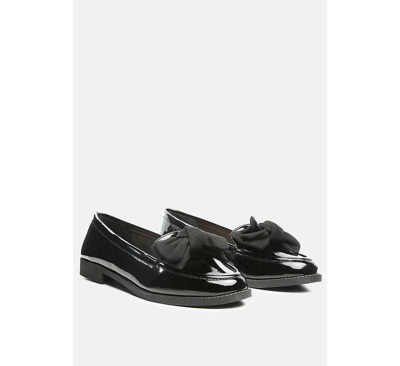 London Rag Bowberry Bow-Tie Patent Loafers