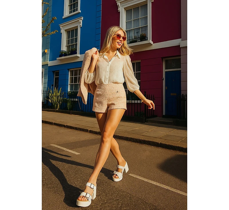 Kenna Dual Buckle Strap Sandals White