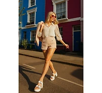 Kenna Dual Buckle Strap Sandals White