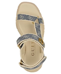 Guess Women's Lanara Quattro G Sporty Platform Footbed Sandals
