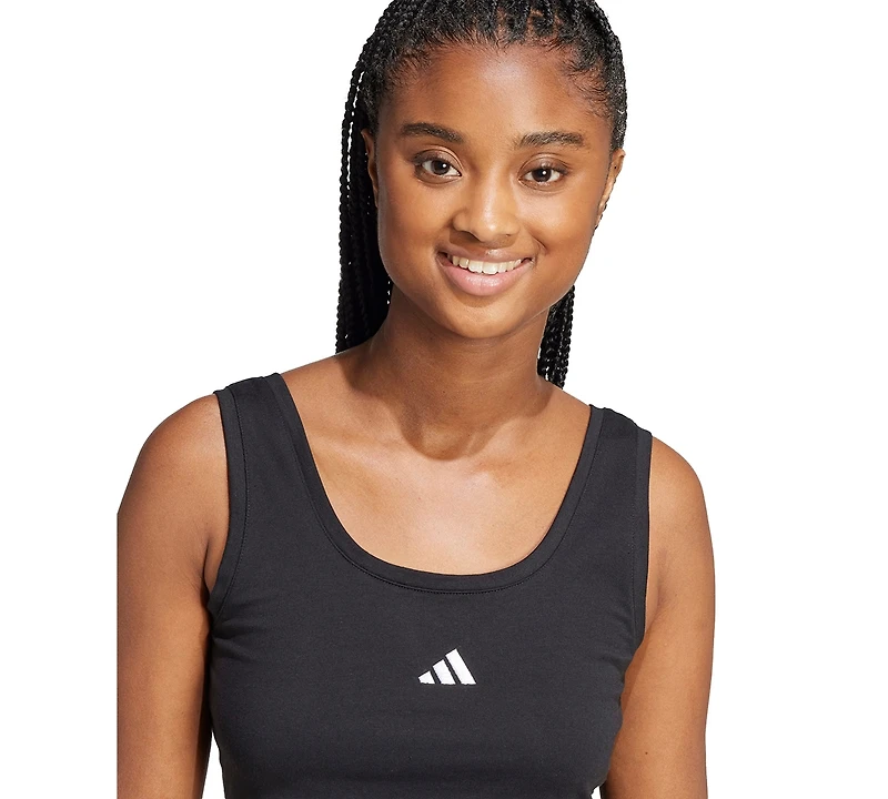 adidas Women's Essentials Small Logo Cotton Tank Top