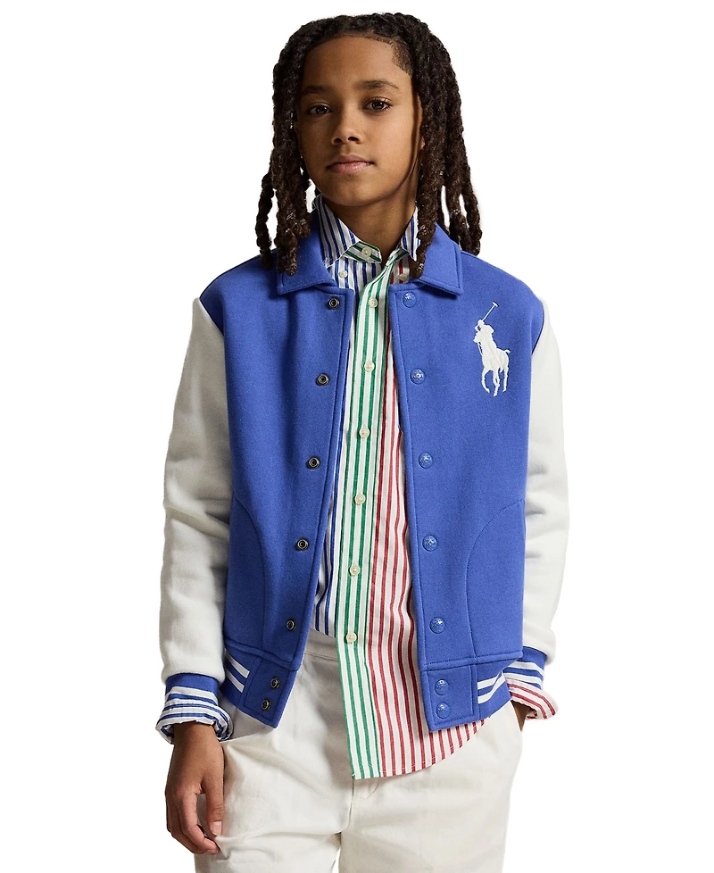 Polo Ralph Lauren Boys' 8-20 Fleece Collared Bomber Jacket