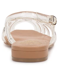 Vince Camuto Women's Stiorra Strappy Vinyl Almond Toe Flat Sandals