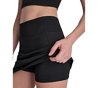 Dkny Sport Women's Balance Compression Super High Waist Pull-On Skort