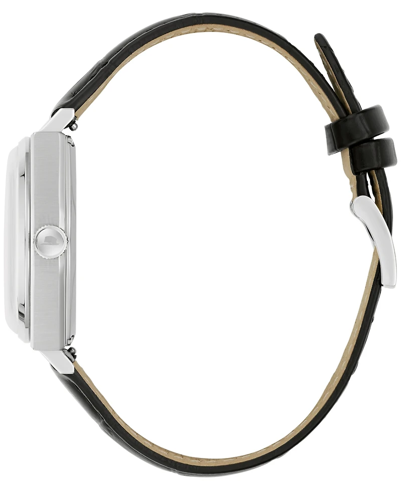 Bulova Men's Frank Sinatra Nothing But The Best Black Leather Strap Watch 40mm