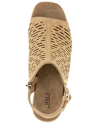 Jbu Women's Tessa Shooties Round Toe Wedge Sandals