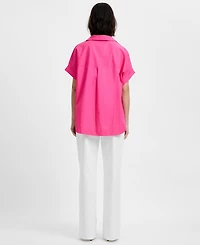French Connection Women's Poplin Collared Top