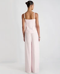 French Connection Women's Cooper Linen-Blend Wide-Leg Pants