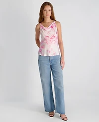 French Connection Women's Ennis Satin Cowl Neck Top