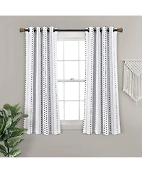Lush Decor Hygge Stripe Light Filtering Window Curtain Panels