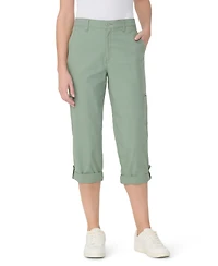 Gloria Vanderbilt Women's Adjustable-Hem Cargo Capri Pants