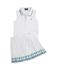 Polo Ralph Lauren Girls' 7-16 Striped Pleated Pull-On Skort