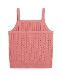 Polo Ralph Lauren Girls' 2T-6X Mini Cable Sleeveless Tank Top