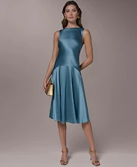 Donna Karan New York Women's Sleeveless Boat Neck Midi Dress