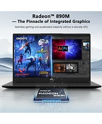 Nimo 17.3" Ai Laptop, Amd Ryzen 9 Hx 370(50 Tops Npu), Radeon 890M, 16GB Ram 1TB Ssd, DDR5, 144Hz, Pd 100W Usb-c 4.0,