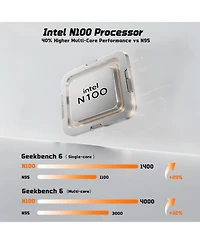 Nimo 17.3" Ips Fhd-Student-Laptop- 16GB Ram 1TB Ssd, Intel Pentium 4 Cores N100(Beat i3-1115G4, Up to 3.4GHz) Computer