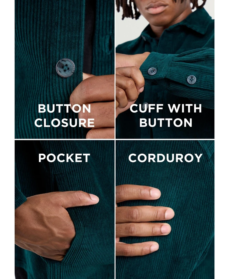 Spring + Mercer Men's Cotton Corduroy Shirt Jacket