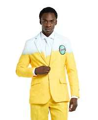 Suitmeister Men's Beer Suit - With Bottle Opener Tie Slim Fit Yellow