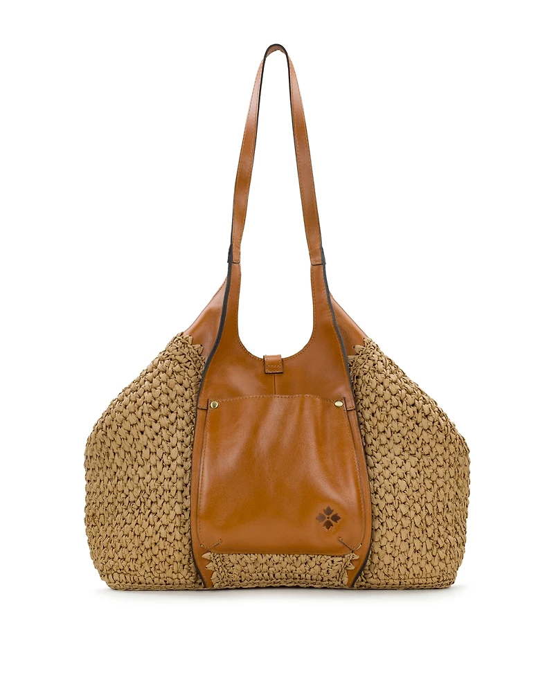 Patricia Nash Santorini Medium Woven Straw Satchel