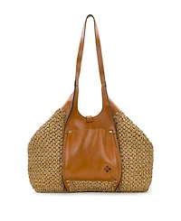 Patricia Nash Santorini Medium Woven Straw Satchel