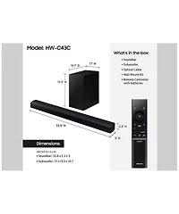 Samsung Hw-C43C 2.1 Channel Soundbar and Subwoofer with Dts Virtual:X (2023)