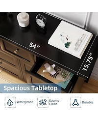 gaomon 7 Drawer Dresser, Modern Wood Chest with Gold Handles and Large Storage for Bedroom or Hallway