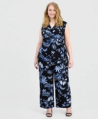 Anne Klein Plus High Rise Wide-Leg Pull-On Pants