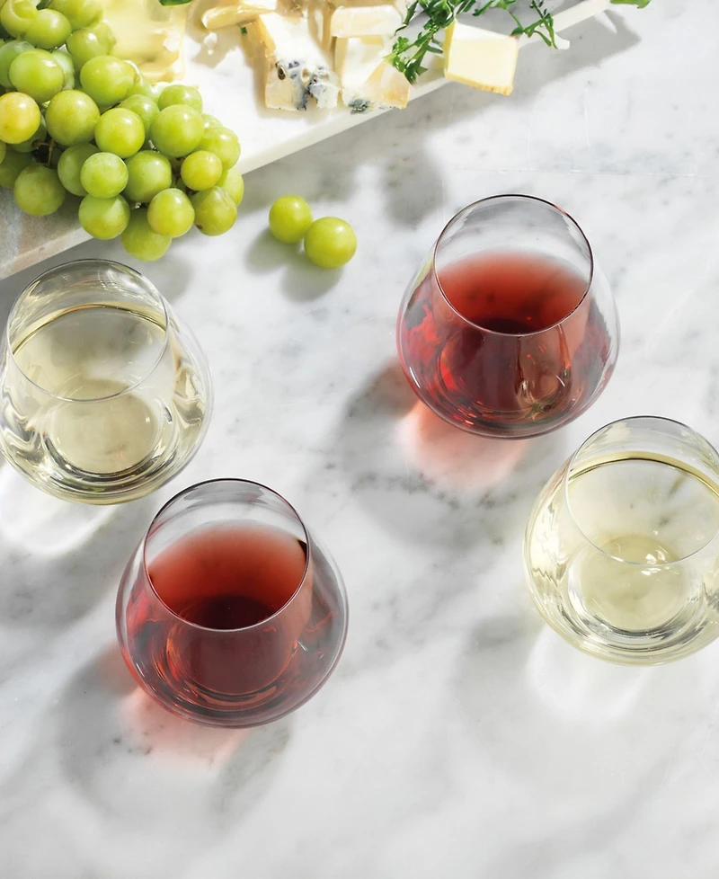 Godinger Meridian Stemless Wine Glasses, Set of 4