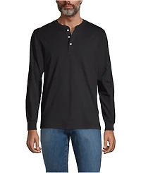 Lands' End Men's Super-t Long Sleeve Henley Shirt