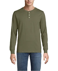 Lands' End Men's Super-t Long Sleeve Henley Shirt