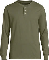 Lands' End Men's Super-t Long Sleeve Henley Shirt