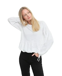 Wilt Women's Clothing Shirred Elastic Hem Tee