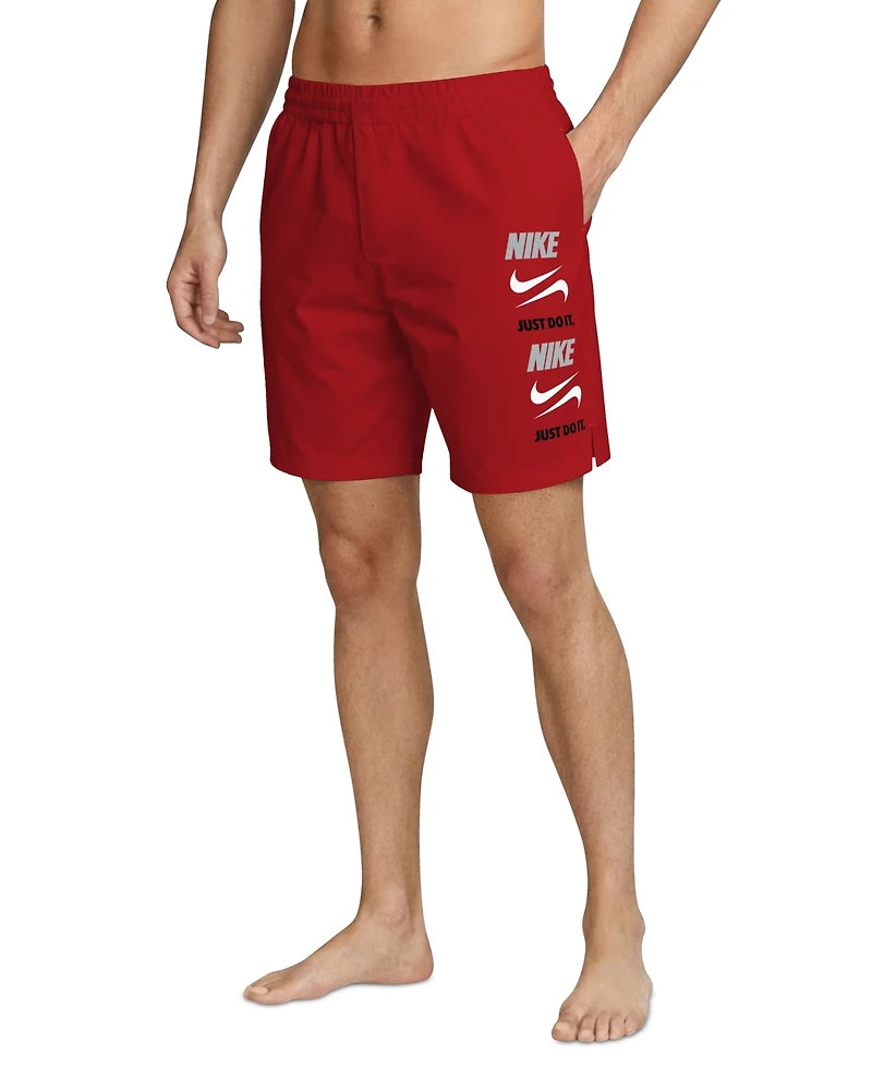 Nike Men's 7" Breaker Stacked Volley Swim Shorts