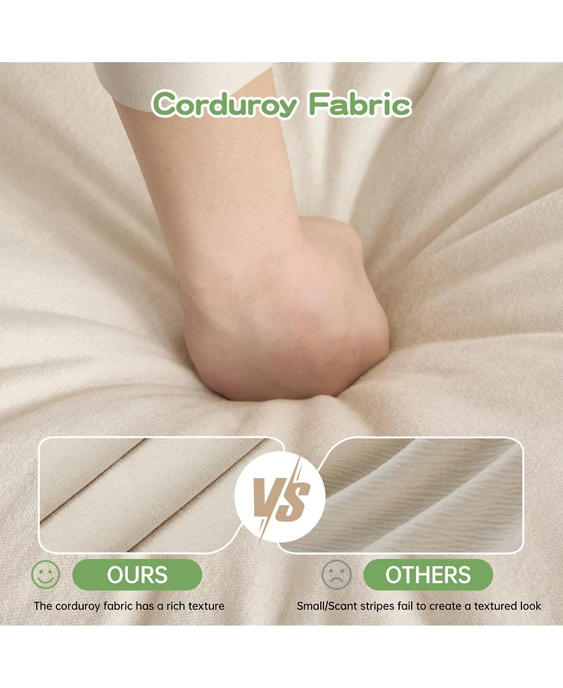 Boyel Living Modular 2-Seat Sofa Couches, Chenille Loveseat Deep Seat Sofa Couch with Removable Covers & 2 Pillows