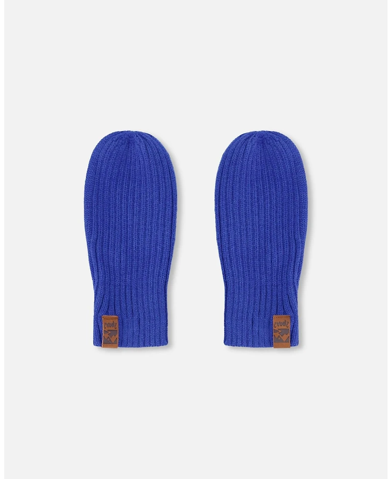 Deux par Boy Ribbed Knit Mittens - Toddler|Child