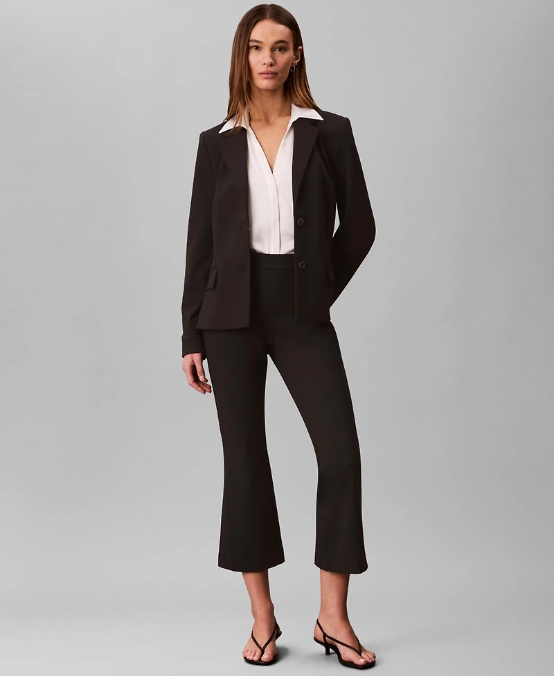 Calvin Klein Women's Slim-Fit Ponte Tailored Blazer